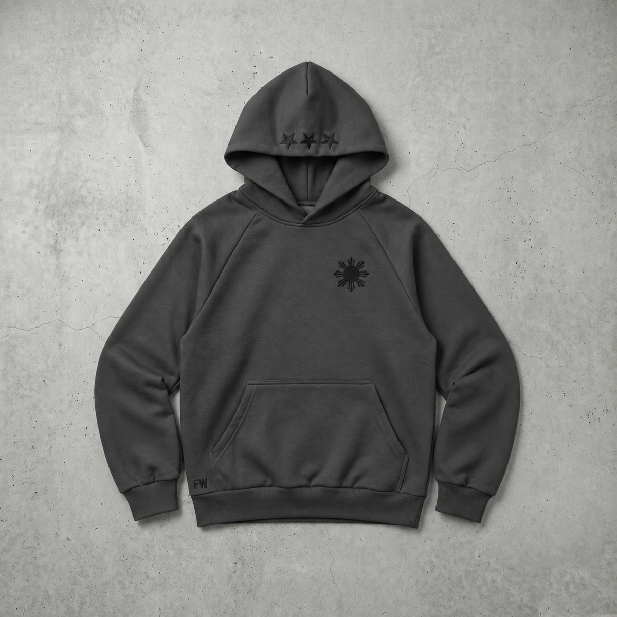Heavy French Terry Hoodie – Asphalt Gray